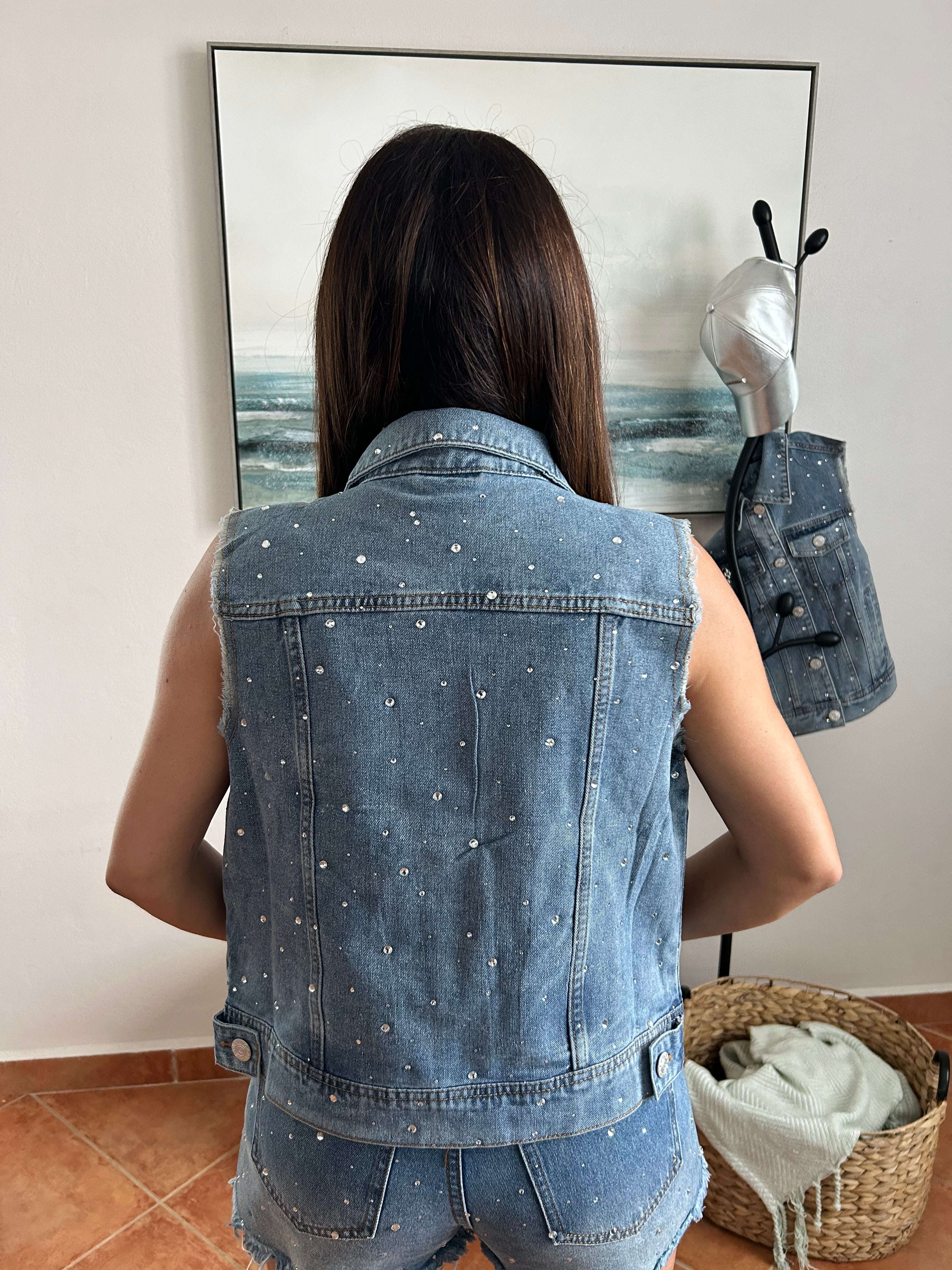 Chaqueta Coquette Denim lentejuelas