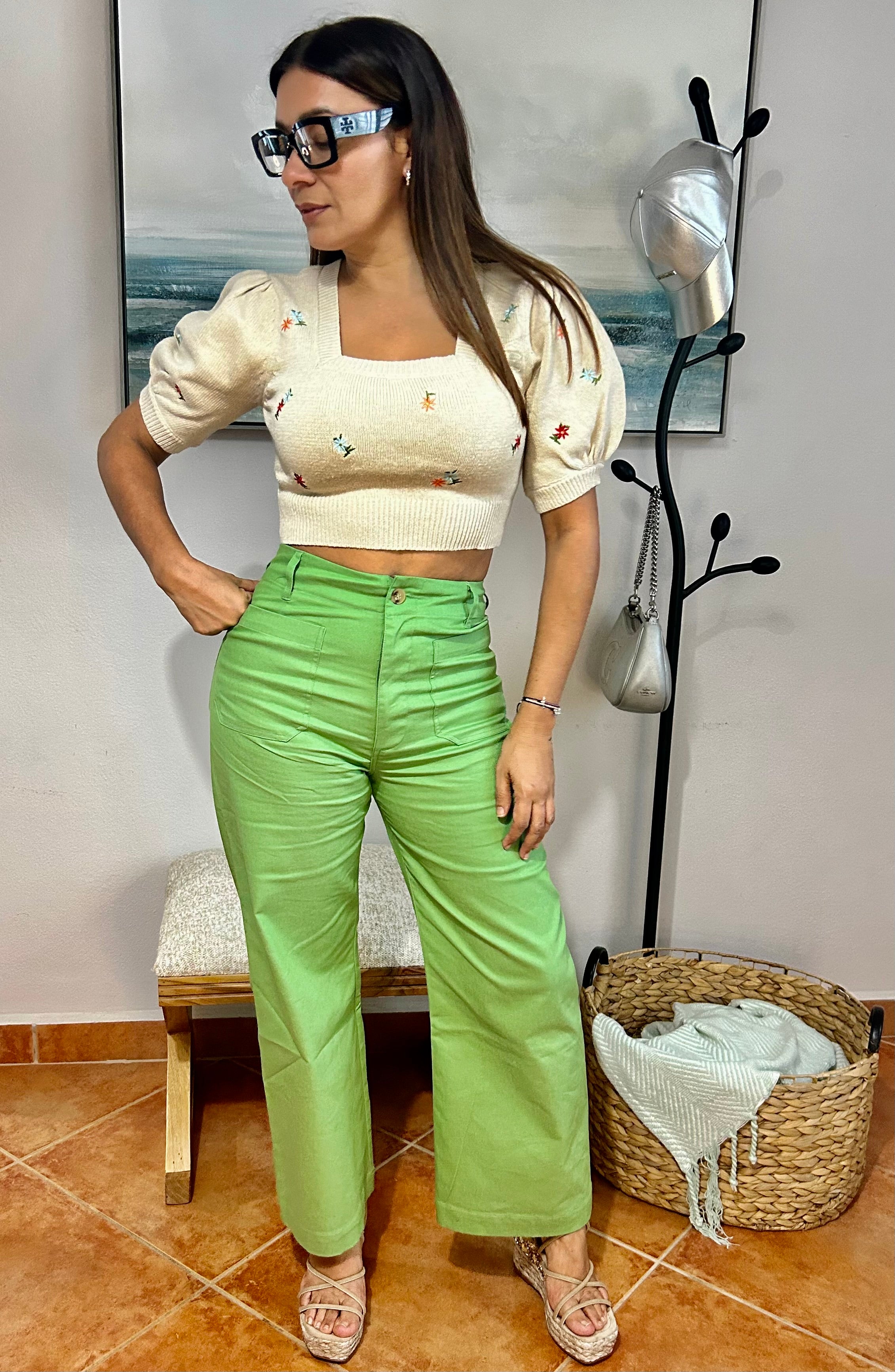 Pantalon Comfy verde